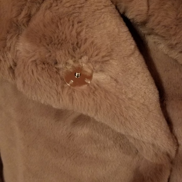 TIMING Mauve Plush Faux Fur Glam Peacoat - Picture 4 of 8